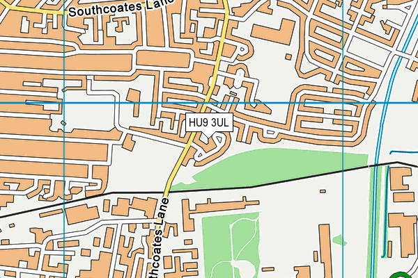 HU9 3UL map - OS VectorMap District (Ordnance Survey)