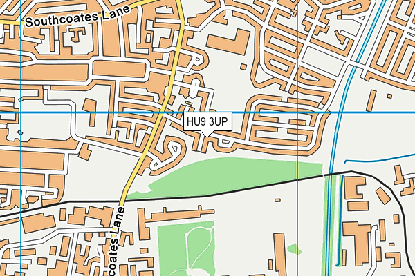 HU9 3UP map - OS VectorMap District (Ordnance Survey)