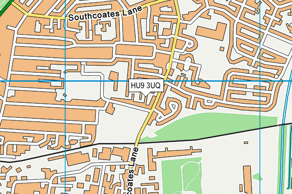 HU9 3UQ map - OS VectorMap District (Ordnance Survey)