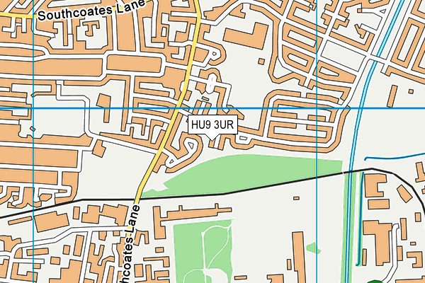 HU9 3UR map - OS VectorMap District (Ordnance Survey)