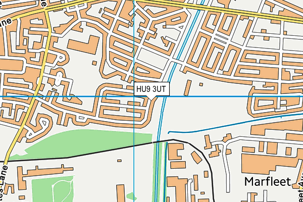 HU9 3UT map - OS VectorMap District (Ordnance Survey)