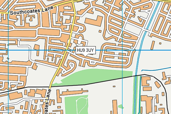 HU9 3UY map - OS VectorMap District (Ordnance Survey)