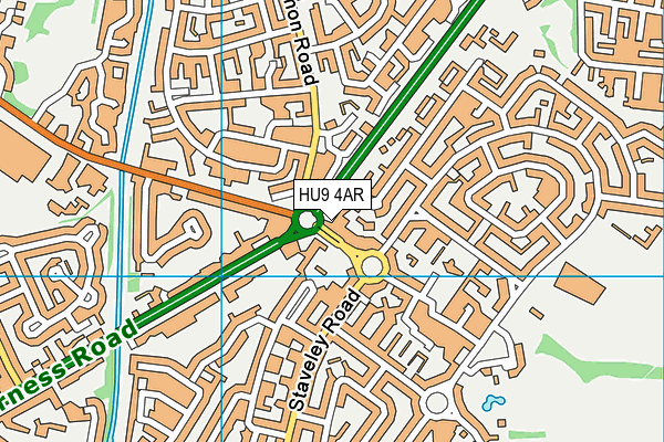 HU9 4AR map - OS VectorMap District (Ordnance Survey)