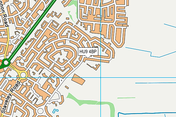 HU9 4BP map - OS VectorMap District (Ordnance Survey)