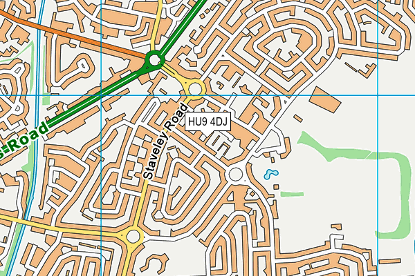 HU9 4DJ map - OS VectorMap District (Ordnance Survey)