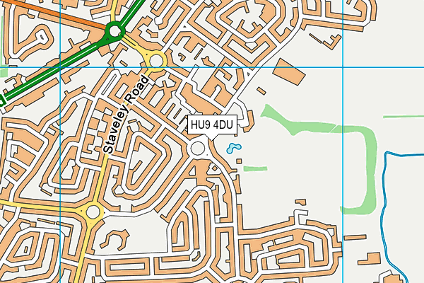 HU9 4DU map - OS VectorMap District (Ordnance Survey)