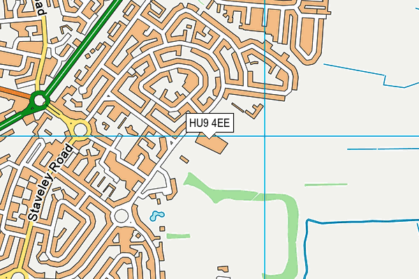 HU9 4EE map - OS VectorMap District (Ordnance Survey)