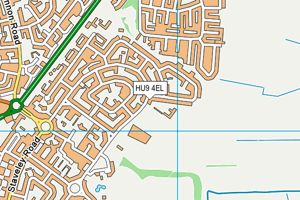 HU9 4EL map - OS VectorMap District (Ordnance Survey)