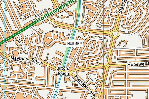 HU9 4EP map - OS VectorMap District (Ordnance Survey)
