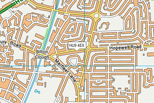 HU9 4EX map - OS VectorMap District (Ordnance Survey)