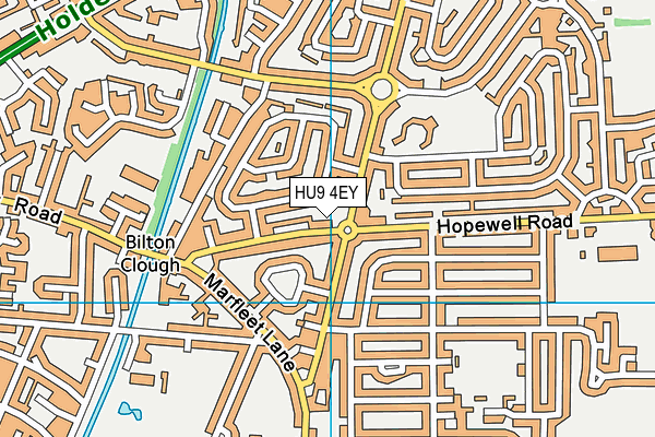 HU9 4EY map - OS VectorMap District (Ordnance Survey)