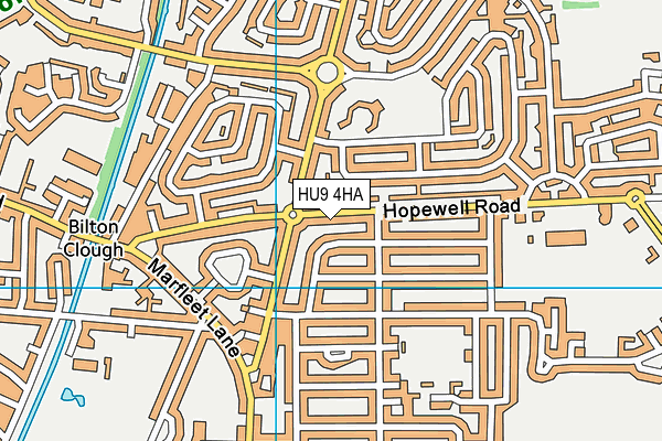 HU9 4HA map - OS VectorMap District (Ordnance Survey)