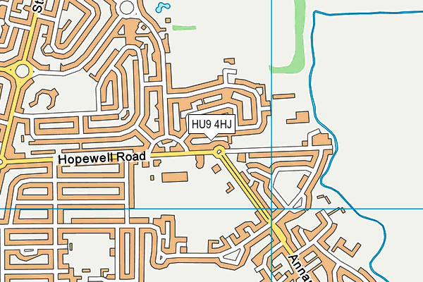 HU9 4HJ map - OS VectorMap District (Ordnance Survey)