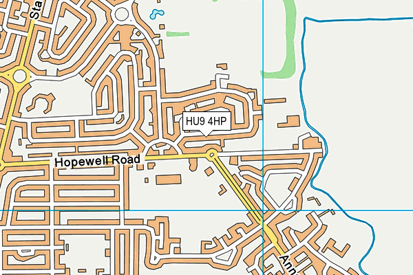 HU9 4HP map - OS VectorMap District (Ordnance Survey)