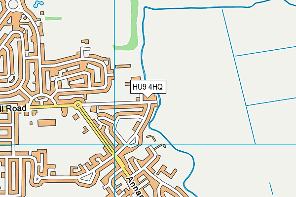 HU9 4HQ map - OS VectorMap District (Ordnance Survey)