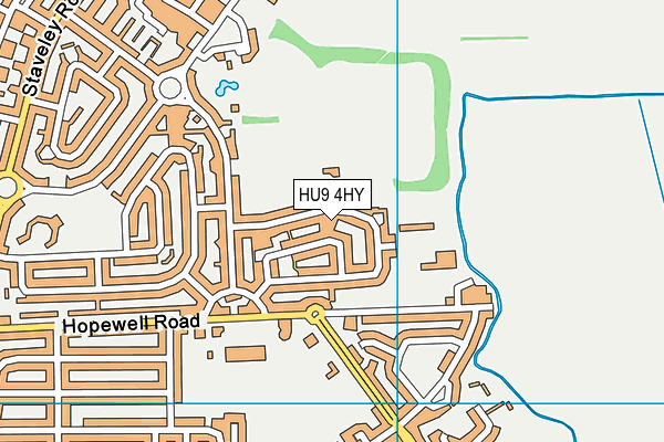 HU9 4HY map - OS VectorMap District (Ordnance Survey)