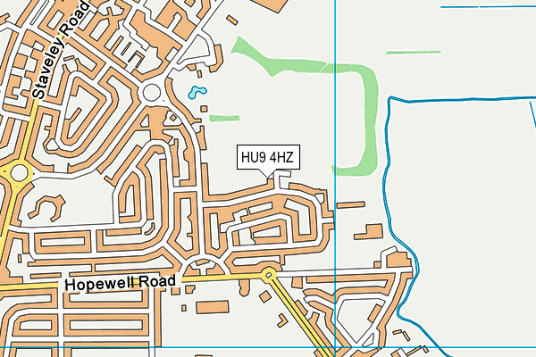 Alderman Kneeshaw Recreation Ground map (HU9 4HZ) - OS VectorMap District (Ordnance Survey)