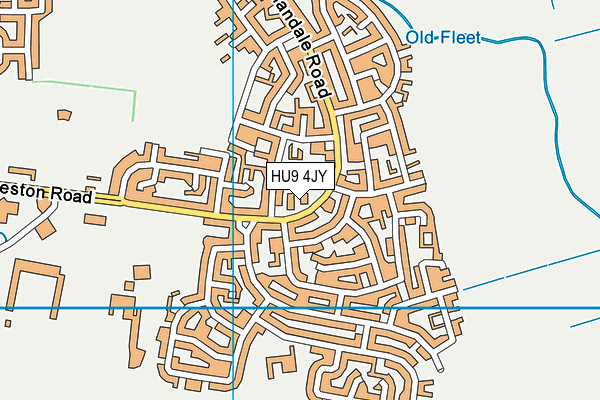 HU9 4JY map - OS VectorMap District (Ordnance Survey)