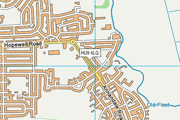 HU9 4LQ map - OS VectorMap District (Ordnance Survey)