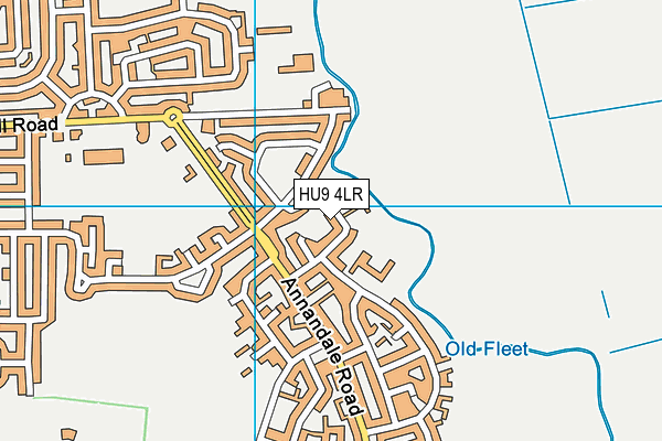 HU9 4LR map - OS VectorMap District (Ordnance Survey)
