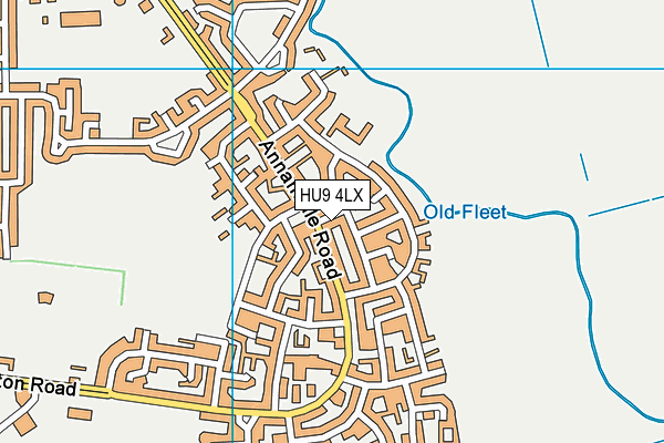 HU9 4LX map - OS VectorMap District (Ordnance Survey)