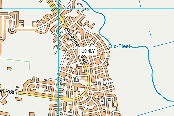 HU9 4LY map - OS VectorMap District (Ordnance Survey)