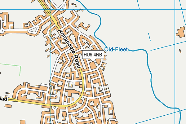 HU9 4NB map - OS VectorMap District (Ordnance Survey)