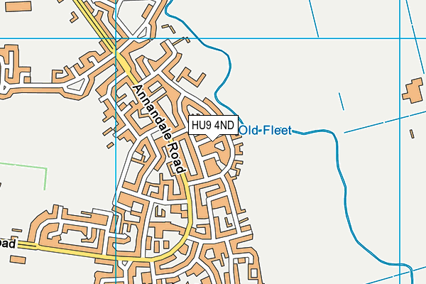 HU9 4ND map - OS VectorMap District (Ordnance Survey)