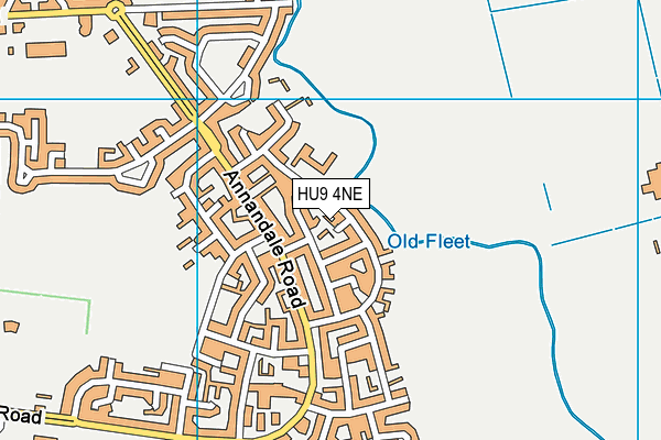 HU9 4NE map - OS VectorMap District (Ordnance Survey)