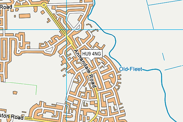 HU9 4NG map - OS VectorMap District (Ordnance Survey)