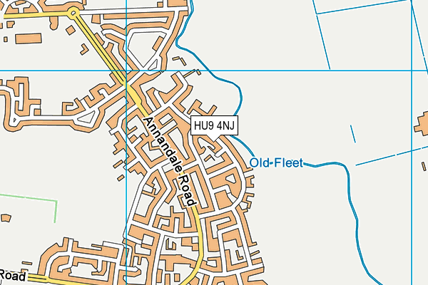 HU9 4NJ map - OS VectorMap District (Ordnance Survey)