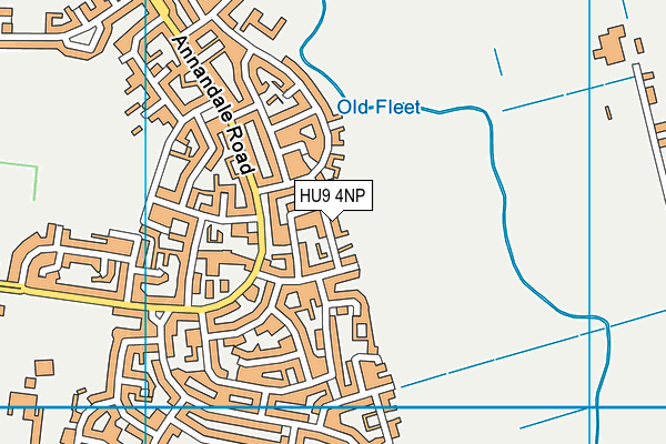 HU9 4NP map - OS VectorMap District (Ordnance Survey)