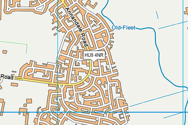 HU9 4NR map - OS VectorMap District (Ordnance Survey)