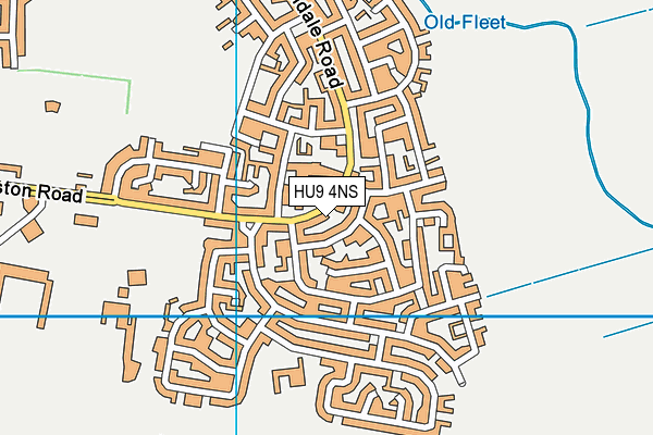 HU9 4NS map - OS VectorMap District (Ordnance Survey)
