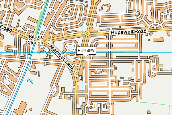 HU9 4PA map - OS VectorMap District (Ordnance Survey)
