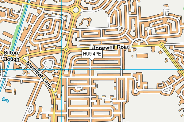 HU9 4PE map - OS VectorMap District (Ordnance Survey)