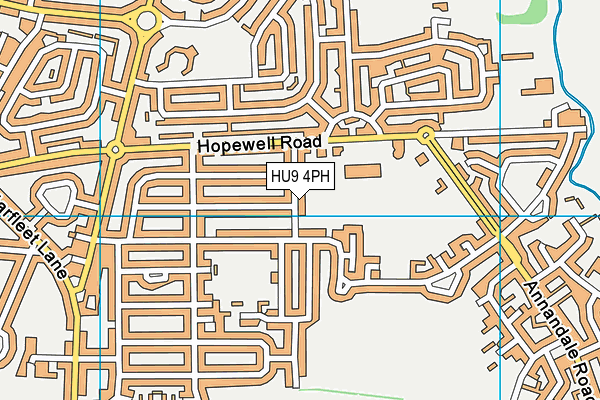 HU9 4PH map - OS VectorMap District (Ordnance Survey)