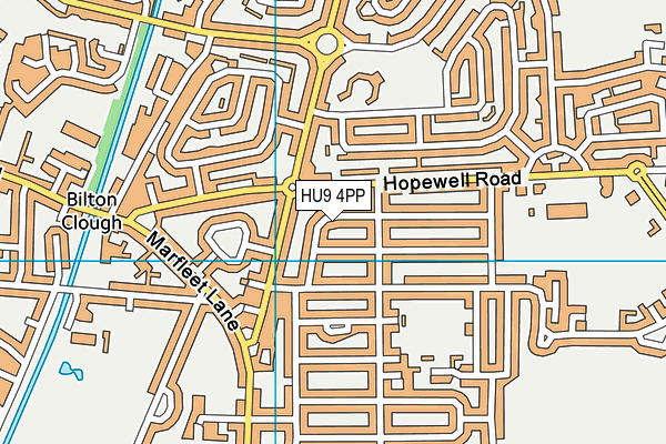 HU9 4PP map - OS VectorMap District (Ordnance Survey)