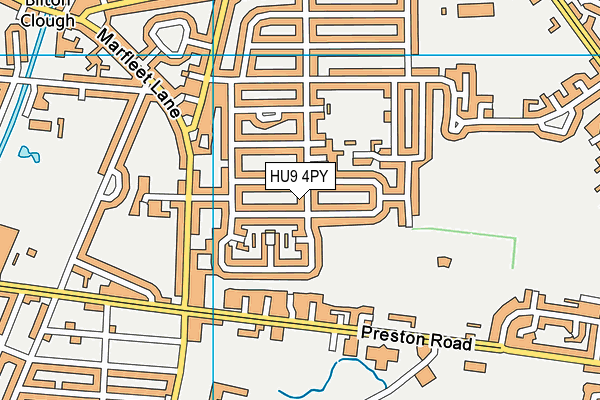 HU9 4PY map - OS VectorMap District (Ordnance Survey)