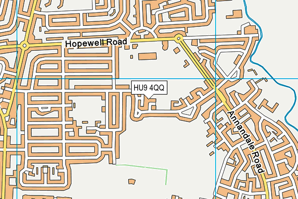 HU9 4QQ map - OS VectorMap District (Ordnance Survey)