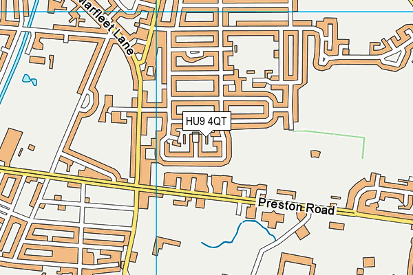 HU9 4QT map - OS VectorMap District (Ordnance Survey)