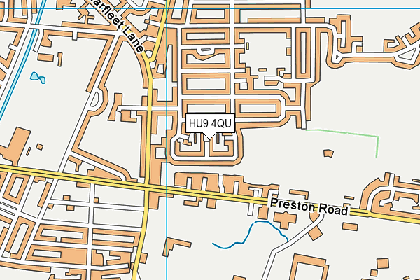HU9 4QU map - OS VectorMap District (Ordnance Survey)