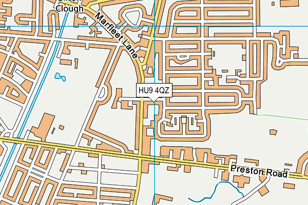 HU9 4QZ map - OS VectorMap District (Ordnance Survey)