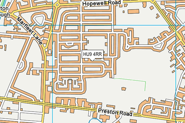 HU9 4RR map - OS VectorMap District (Ordnance Survey)