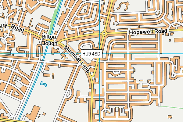 HU9 4SD map - OS VectorMap District (Ordnance Survey)