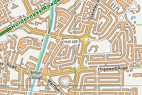 HU9 4SP map - OS VectorMap District (Ordnance Survey)