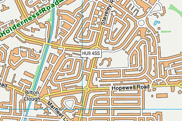 HU9 4SS map - OS VectorMap District (Ordnance Survey)