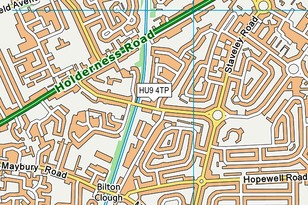 HU9 4TP map - OS VectorMap District (Ordnance Survey)