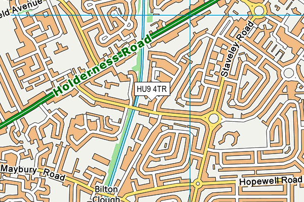 HU9 4TR map - OS VectorMap District (Ordnance Survey)