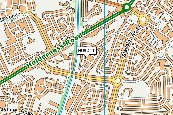 HU9 4TT map - OS VectorMap District (Ordnance Survey)